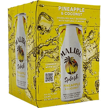 Picture of Malibu Splash Pineapple and Coconut (4 x 12oz cans)