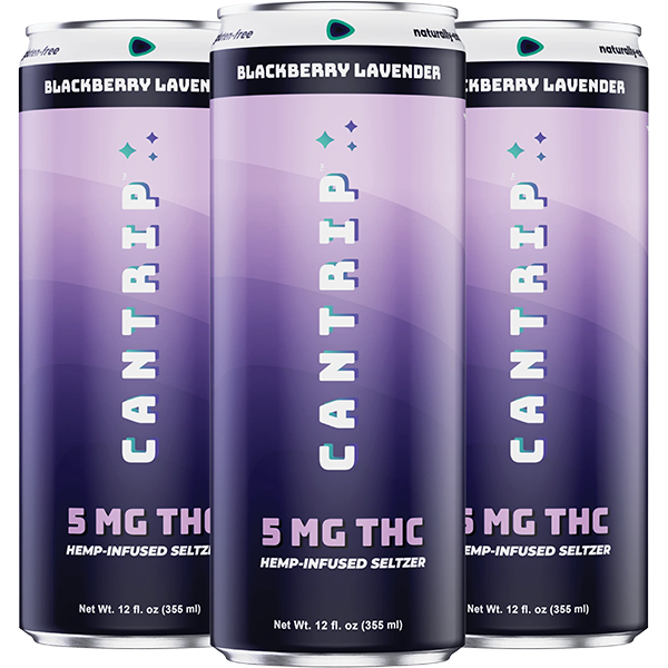 Picture of Cantrip 5mg THC Blackberry Lavender Seltzer (4 x 12oz cans)