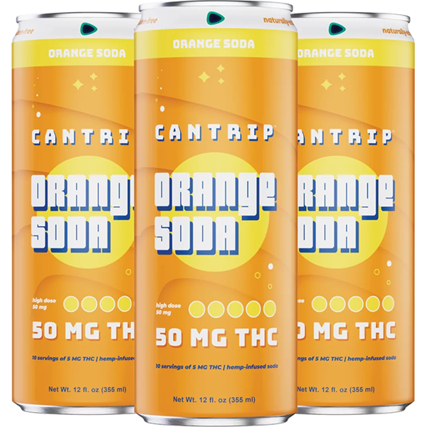 Picture of Cantrip 50mg THC Orange Soda (4 x 12oz cans)