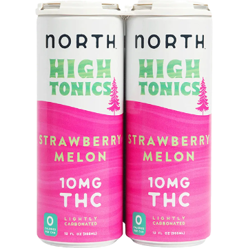 Picture of North High Tonics 10mg THC Strawberry Melon Seltzer (4 x 12oz cans)