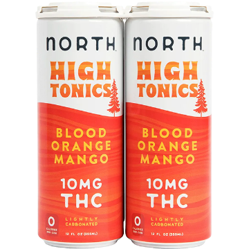 Picture of North High Tonics 10mg THC Blood Orange Mango Seltzer (4 x 12oz cans)