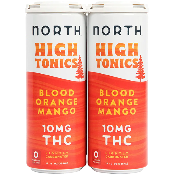 Picture of North High Tonics 10mg THC Blood Orange Mango Seltzer (4 x 12oz cans)