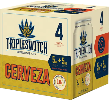 Picture of Tripleswitch 5mg THC/CBD Non-Alcoholic Cerveza (4 x 12oz cans)