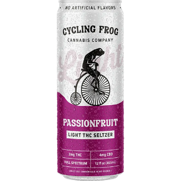 Picture of Cycling Frog 2mg THC Light Passionfruit Seltzer (4 x 12oz cans)