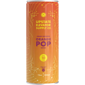 Picture of Upstate Elevator Supply Co. 10mg THC Orange Pop Soda (4 x 12oz cans)