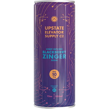 Picture of Upstate Elevator Supply Co. 10mg THC Blackberry Zinger Soda (4 x 12oz cans)