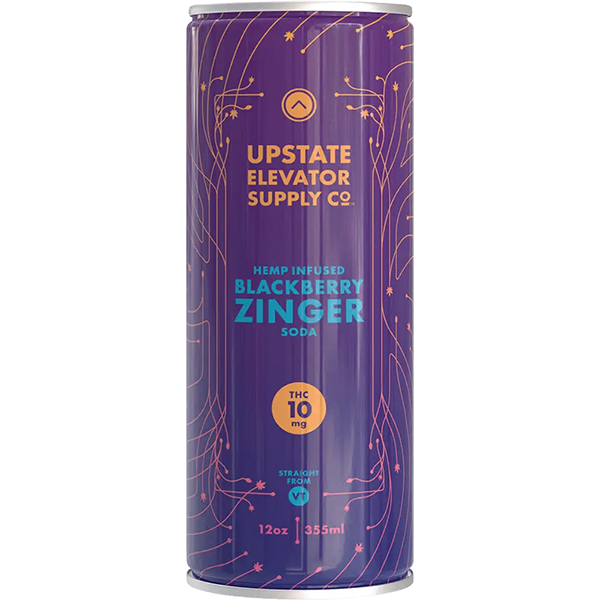 Picture of Upstate Elevator Supply Co. 10mg THC Blackberry Zinger Soda (4 x 12oz cans)
