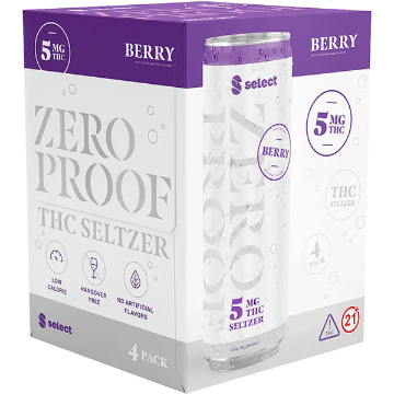 Picture of Select Zero Proof 5mg THC Berry (4 x 12oz cans)