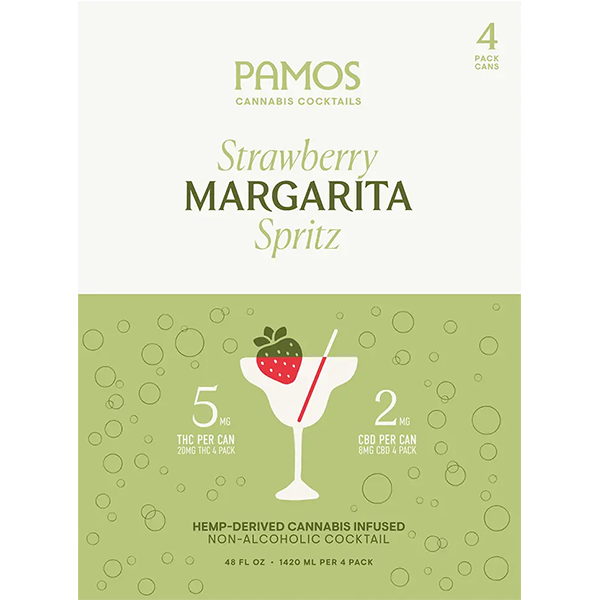 Picture of Pamos 5mg THC Strawberry Margarita (4 x 12oz cans)