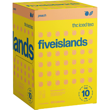 Picture of Five Islands 10mg THC Peach Iced Tea (4 x 12oz cans)