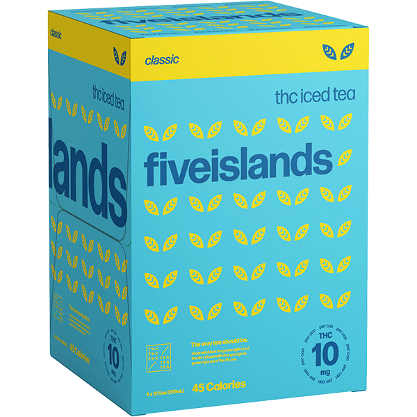Picture of Five Islands 10mg THC Classic Iced Tea (4 x 12oz cans)