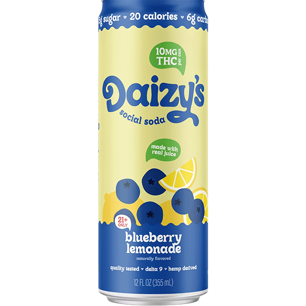 Picture of Daizy's 10mg THC Blueberry Lemonade Soda (4 x 12oz cans)