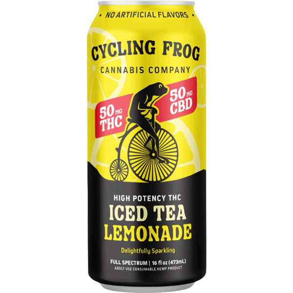 Picture of Cycling Frog 50mg THC Iced Tea Lemonade (4 x 16oz cans)
