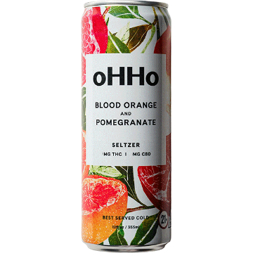 Picture of oHHo 10mg THC Blood Orange and Pomegranate Seltzer (4 x 12oz cans)