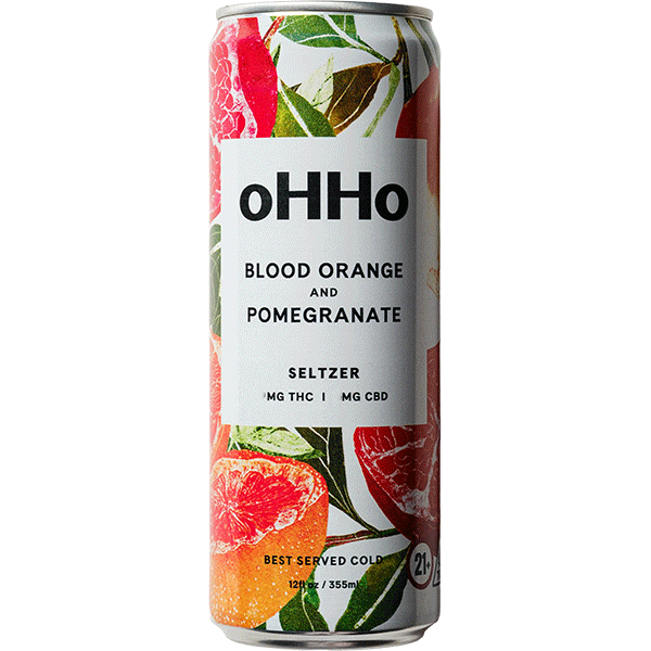 Picture of oHHo 10mg THC Blood Orange and Pomegranate Seltzer (4 x 12oz cans)